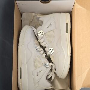 Jordan Air 4 Retro GS White and Silver